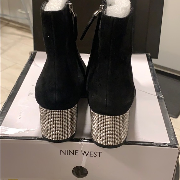 Brand New Nine West Black Suede Booties - Picture 3 of 3